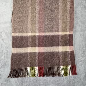 Vintage Roros-Tweed Roros-Pledd Wool Striped Multicolor Blanket Throw 50"x72"